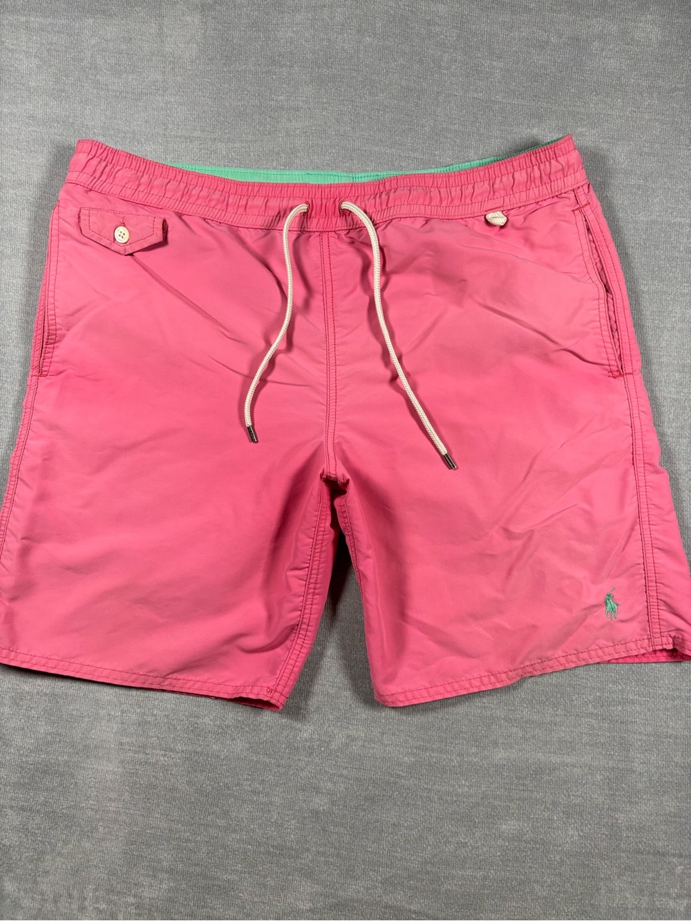 Polo by Ralph‎ Lauren Pink Men's Swim Trunks with Contrast Waistband